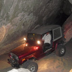 In a cave