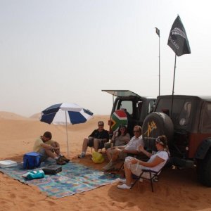Abu Dhabi morning coffee in the desert