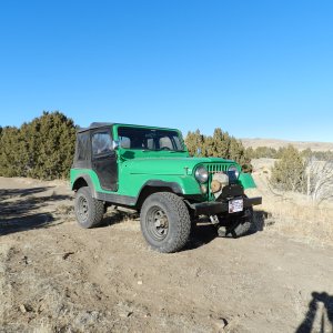 This is my 77 CJ5, it has the AMC 304 with a 2 inch lift running 31" tires.  Haven't had it for very long, but I have really enjoyed it so far.