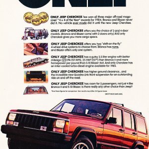 1985 Jeep Cherokee - Only - Classic Vintage Advertisement Ad