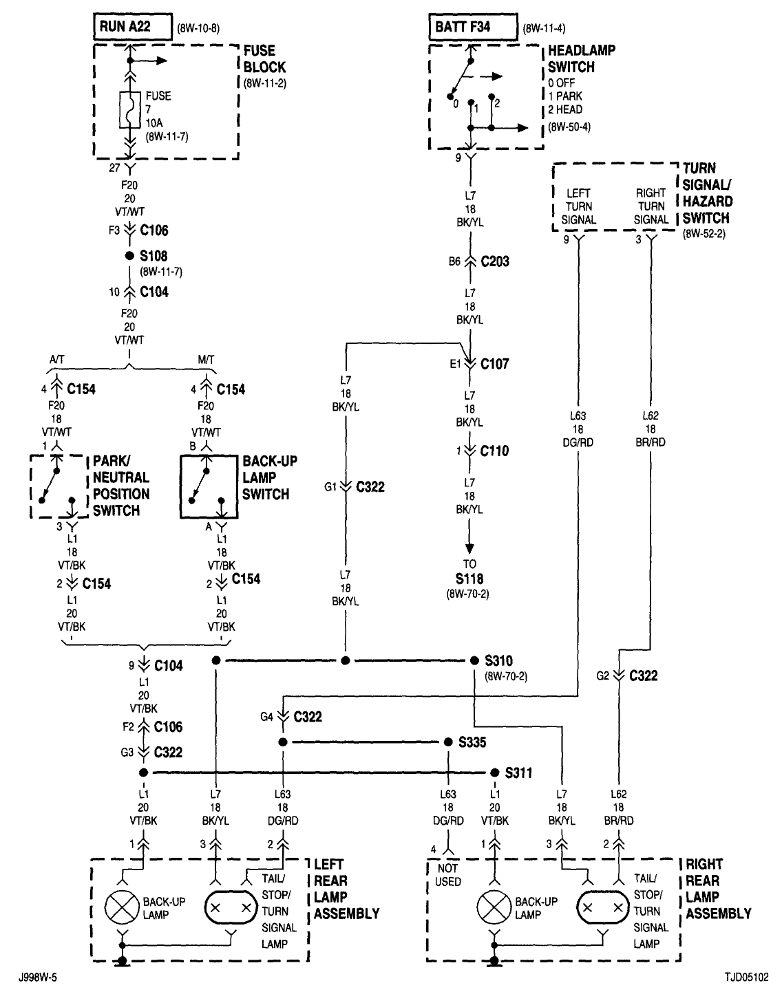 2001 TJ Rear wiring