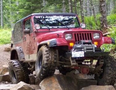 playing in the rocks