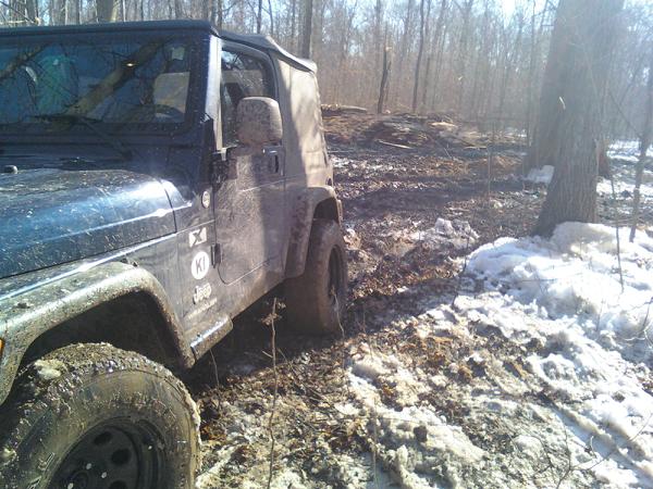 Running snotty slick mud with A/T's